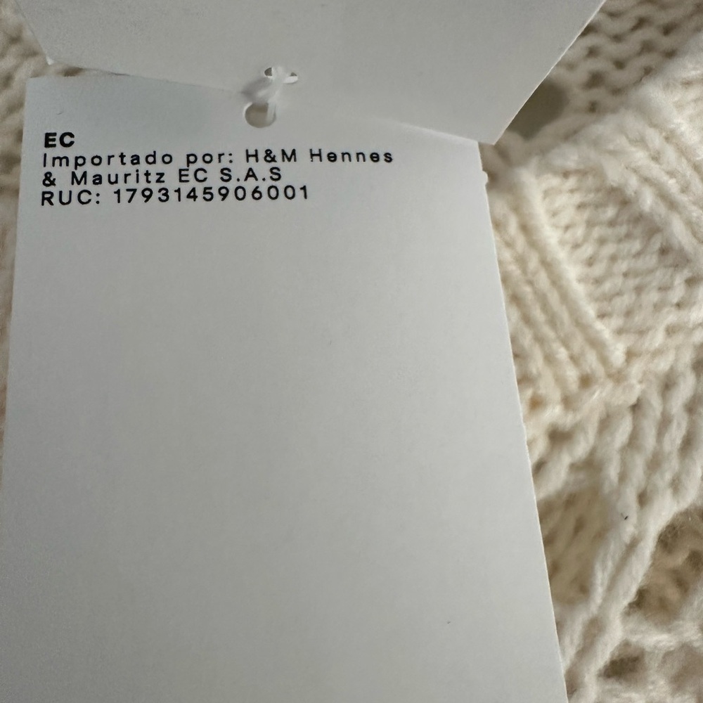 H&M Ivory Long Sleeve Knit Dress - Picture 4 of 10